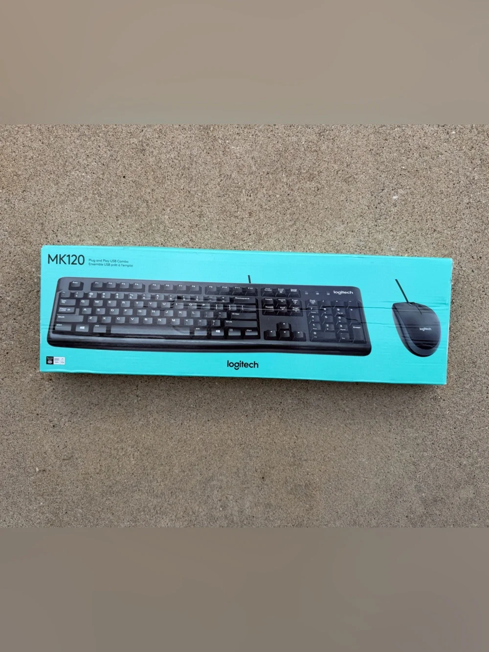 Logitech Black Wired Keyboard and Mouse Combo - MK120